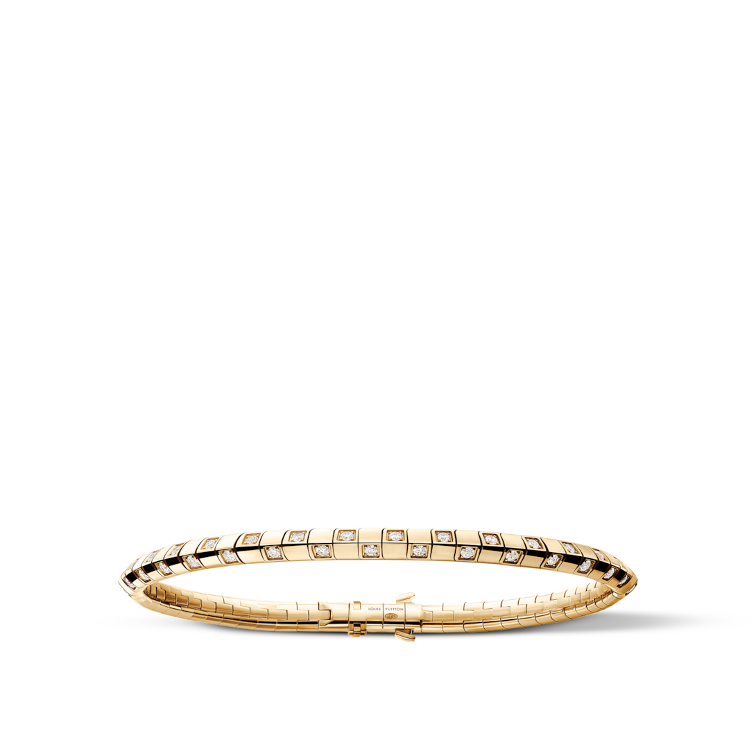 LOUIS VUITTON バングル Le Damier de Louis Vuitton Small Bracelet, Yellow Gold and